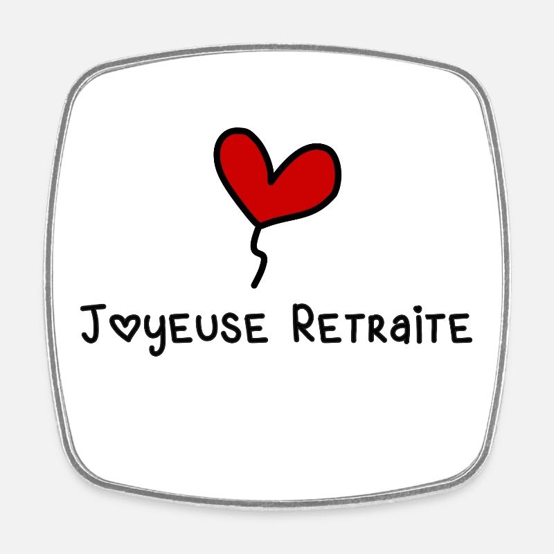 RETRAITE - Magnet carré - blanc