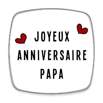 HAPPY BIRTHDAY DAD - Square fridge magnet - white - Front