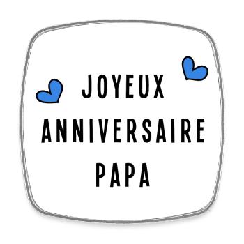 HAPPY BIRTHDAY DAD - Square fridge magnet - white - Front