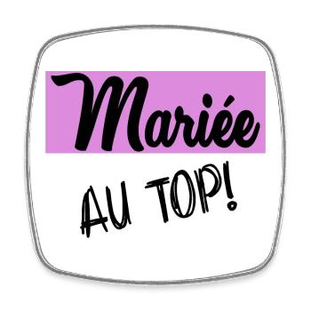 MARIEE. FUTURE MARIEE. EVJF - Magnet carré - blanc - Devant
