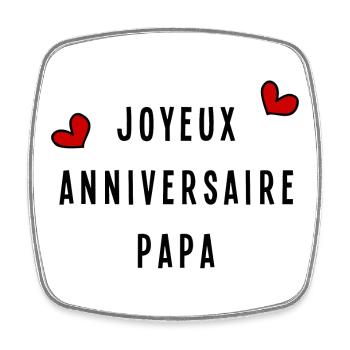 DAD. HAPPY BIRTHDAY - Square fridge magnet - white - Front