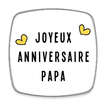 DAD. HAPPY BIRTHDAY. HAPPY BIRTHDAY - Square fridge magnet - white - Front