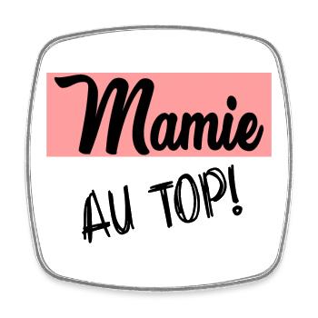 MAMIE. MAMAN. FÊTE DES MÈRES - Magnet carré - blanc - Devant