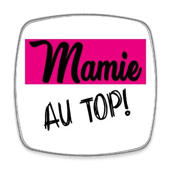 MAMIE. MAMAN. FÊTE DES MÈRES - Magnet carré - blanc - Devant