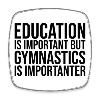 Gymnastics - Square fridge magnet - white - Front