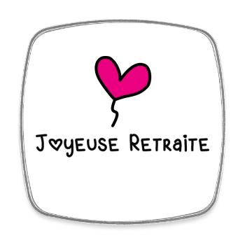 RETRAITE. RETRAITE. RETRAITEE. SENIOR. MAMIE. PAPY - Magnet carré - blanc - Devant