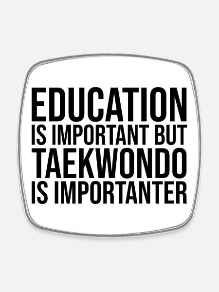 Taekwondo Taekwondo Taekwondo - Magnet carré - blanc