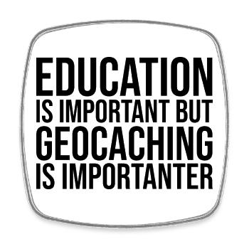 Geocache - Square fridge magnet - white - Front