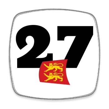 Normandy - Eure - 27 - Square fridge magnet - white - Front
