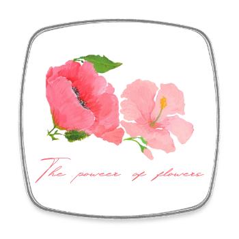 Süßes Blüten Motiv Rosa Rot Muttertag Flower Power - Viereckiger Kühlschrankmagnet - Weiß - Vorne