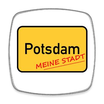 POTSDAM - MY CITY - Square fridge magnet - white - Front