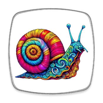 Snail - Square fridge magnet - white - Front