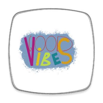 Vibrant Vibes Art Design - Square fridge magnet - white - Front
