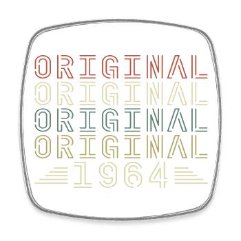 Original 1964 Vintage Rétro Cadeau D'anniversaire - Magnet carré - blanc - Devant