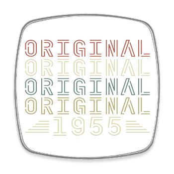 Original 1955 Vintage Rétro Cadeau D'anniversaire - Magnet carré - blanc - Devant