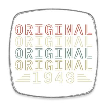 Original 1948 Vintage Retro Birthday Gift - Square fridge magnet - white - Front