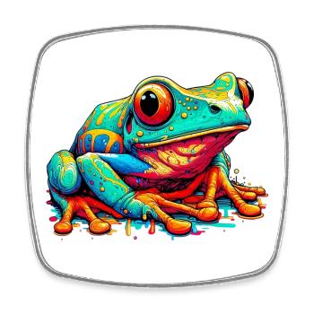 Grenouille - Magnet carré - blanc - Devant
