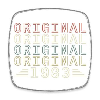 Original 1983 Vintage Rétro Cadeau D'anniversaire - Magnet carré - blanc - Devant