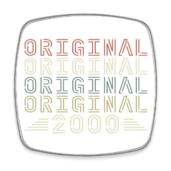 Original 2000 Vintage Rétro Cadeau D'anniversaire - Magnet carré - blanc - Devant