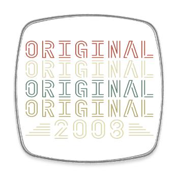 Original 2008 Vintage Rétro Cadeau D'anniversaire - Magnet carré - blanc - Devant