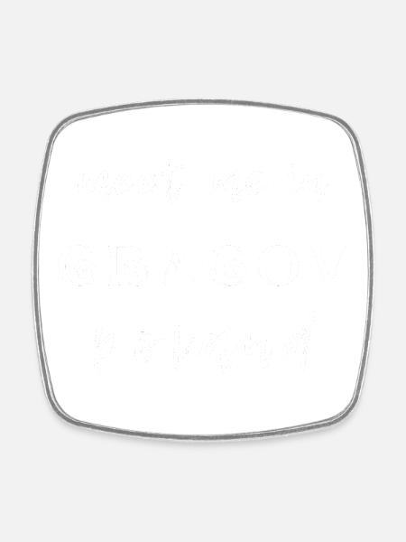 Meet Me in Cracov Poland Design - Square fridge magnet - white