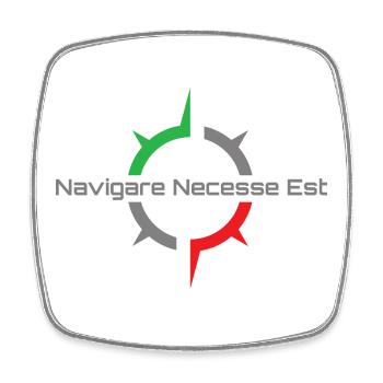 Navigare Nesesse Est - Magnet carré - blanc - Devant