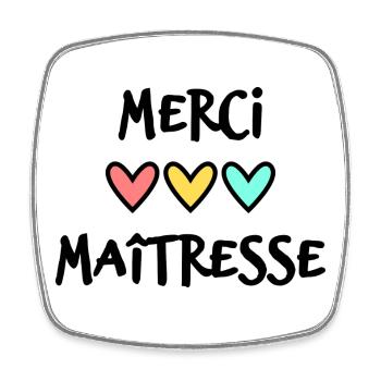 MISTRESS. THANK YOU. THANK YOU MISTRESS - Square fridge magnet - white - Front