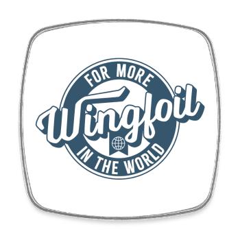 More Wingfoil in the World - Viereckiger Kühlschrankmagnet - Weiß - Vorne