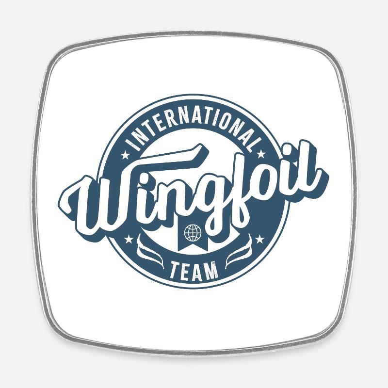 International Wingfoil Team - Viereckiger Kühlschrankmagnet - Weiß