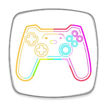 Croquis de jeux vidéo - Magnet carré - blanc - Devant