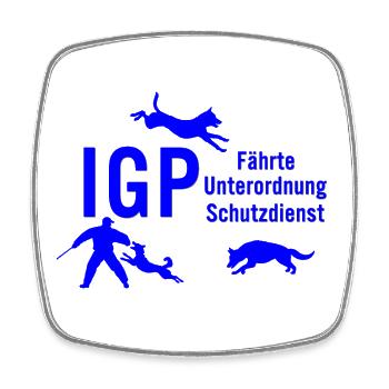 IGP Hundesport - Blau - Viereckiger Kühlschrankmagnet - Weiß - Vorne