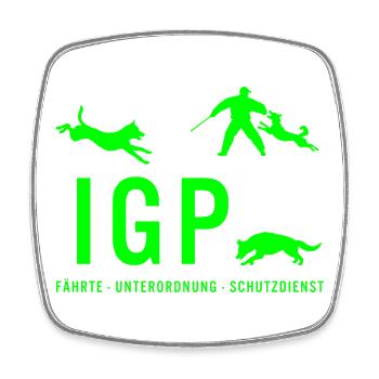 IGP Hundesport - Gruen - Viereckiger Kühlschrankmagnet - Weiß - Vorne