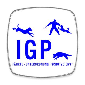 IGP Hundesport - Blau - Viereckiger Kühlschrankmagnet - Weiß - Vorne