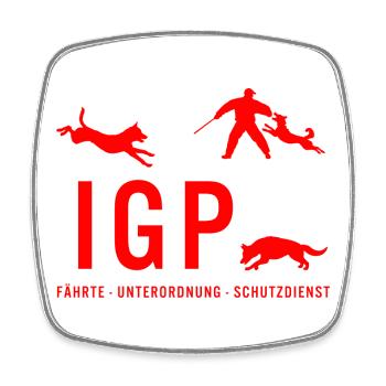 IGP Hundesport - Rot - Viereckiger Kühlschrankmagnet - Weiß - Vorne