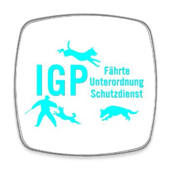 IGP Hundesport - türkis - Viereckiger Kühlschrankmagnet - Weiß - Vorne