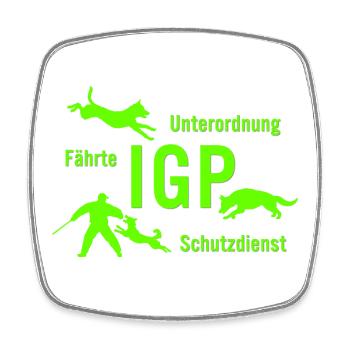 IGP Hundesport - grün - Viereckiger Kühlschrankmagnet - Weiß - Vorne