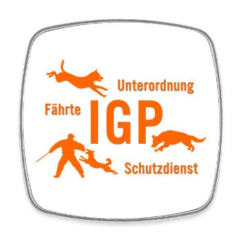 IGP Hundesport - orange - Viereckiger Kühlschrankmagnet - Weiß - Vorne