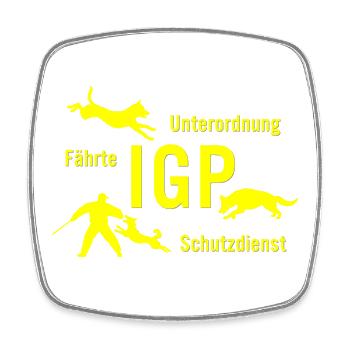 IGP Hundesport - gelb - Viereckiger Kühlschrankmagnet - Weiß - Vorne