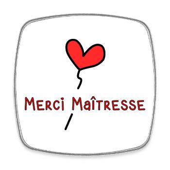 MISTRESS. THANK YOU. THANK YOU MISTRESS - Square fridge magnet - white - Front