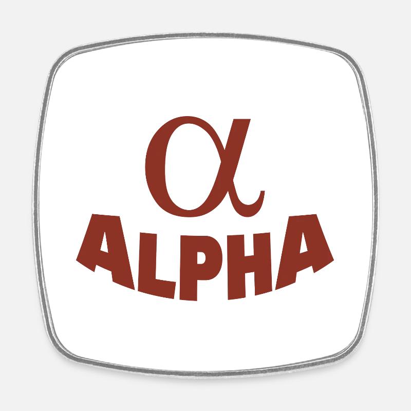 ALPHA - Viereckiger Kühlschrankmagnet - Weiß