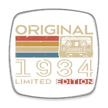 1984 Retro 1984 Geburtstagsgeschenk - Jahrgang 1984 - Viereckiger Kühlschrankmagnet - Weiß - Vorne