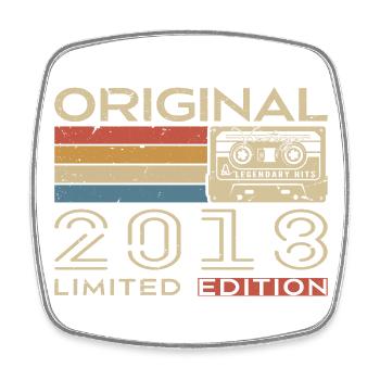Retro 2018 Birthday Gift 2018 - Vintage 2018 - Square fridge magnet - white - Front