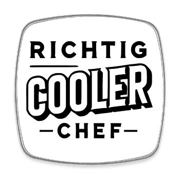 Richtig cooler Chef - Viereckiger Kühlschrankmagnet - Weiß - Vorne
