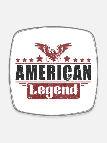 American Legend - Square fridge magnet - white