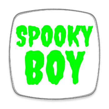 Spooky Boy Halloween Graphic Tee - Square fridge magnet - white - Front