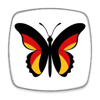 GER Papillon - Magnet carré - blanc - Devant