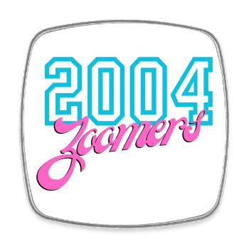 2004 Zomers Retro Neon Tee - Magnet carré - blanc - Devant