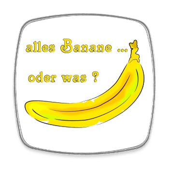 Banana fruit - Square fridge magnet - white - Front