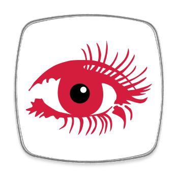 Auge Make up - Viereckiger Kühlschrankmagnet - Weiß - Vorne