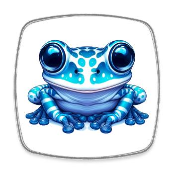 Grenouille - Magnet carré - blanc - Devant
